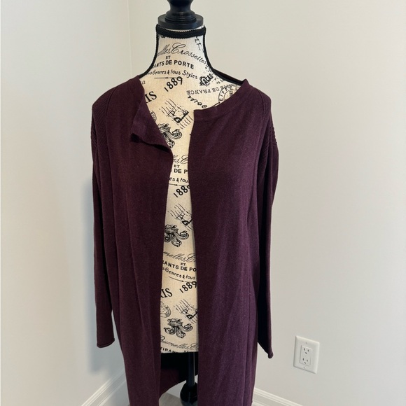 max studio burgandy long sweater size small guc - Picture 1 of 3